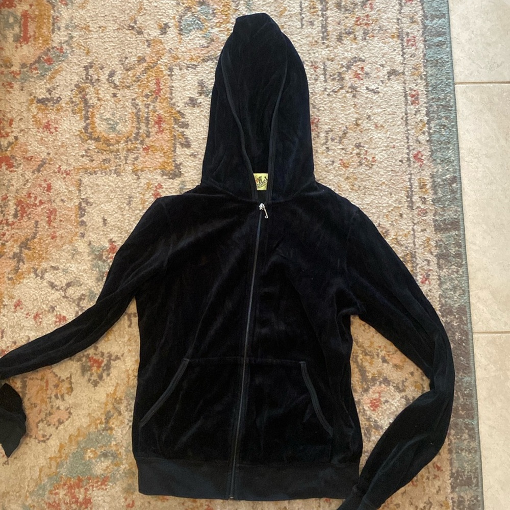 Black velvet, juicy couture zip up